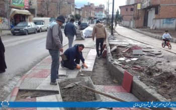بیش از 2 هزار مترمربع معابر شهری پیاده روسازی شد